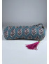 Estuche Redondo Estampado KRISNA Azul Grisáceo