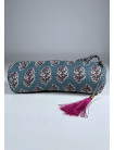 Estuche Redondo Estampado KRISNA Azul Grisáceo