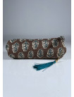 Estuche Redondo Estampado KRISNA Marrón Chocolate