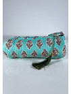 Estuche Redondo Estampado KRISNA Turquesa