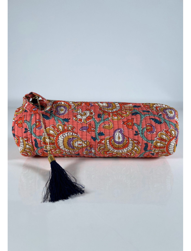 Estuche Redondo Estampado NIMIT Coral