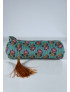 Estuche Redondo Estampado KALINDA Turquesa