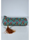 Estuche Redondo Estampado KALINDA Turquesa