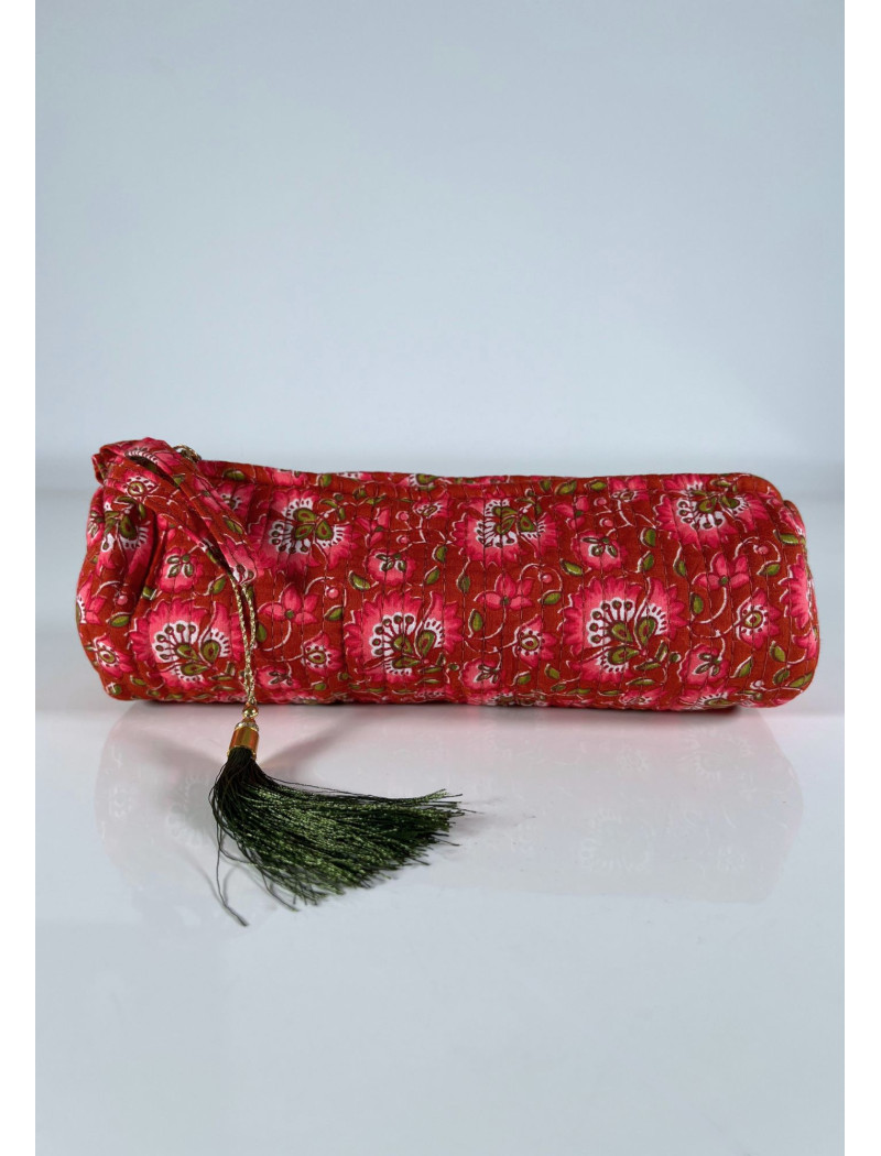 Estuche Redondo Estampado SIKRI Burdeos