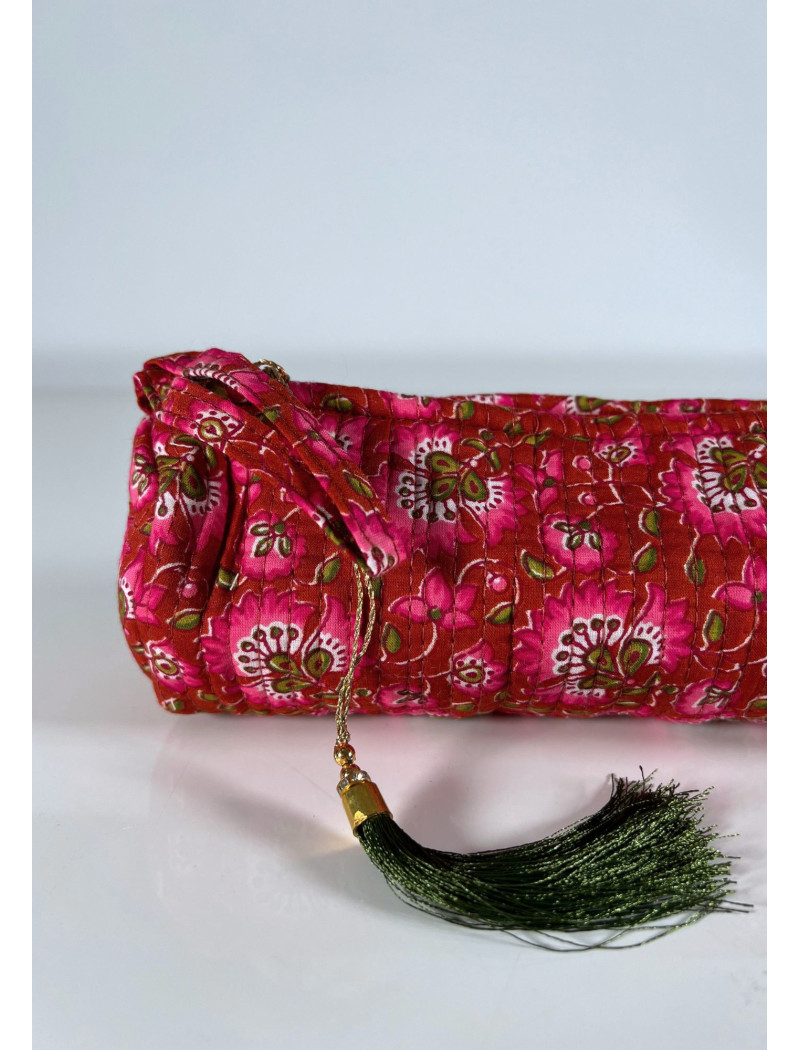Estuche Redondo Estampado SIKRI Burdeos