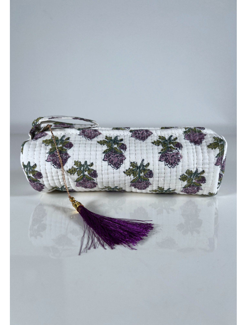 Estuche Redondo Estampado GOVIN Morado