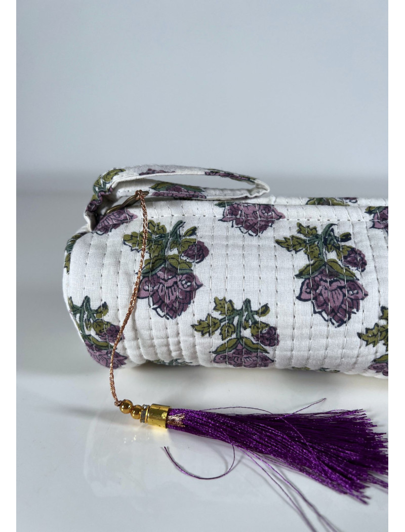 Estuche Redondo Estampado GOVIN Morado