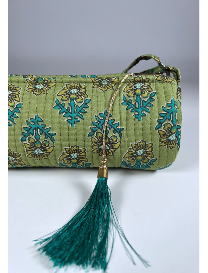 Estuche Redondo Estampado TANVI Verde