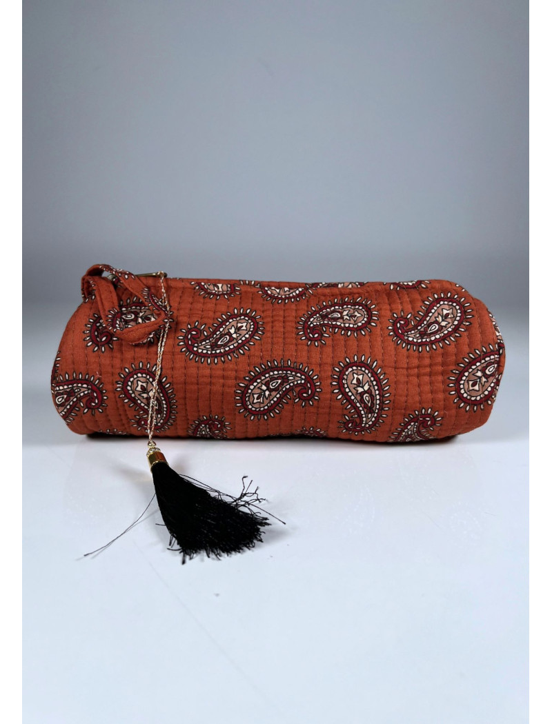 Estuche Redondo Estampado VARI Teja