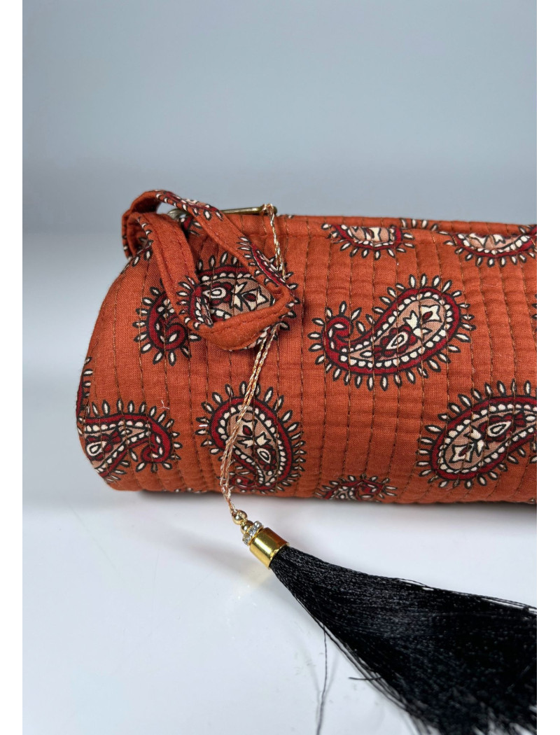 Estuche Redondo Estampado VARI Teja
