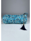 Estuche Redondo Estampado NILGIRI Turquesa