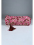 Estuche Redondo Estampado NILGIRI Rosa y Marrón