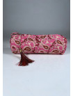 Estuche Redondo Estampado NILGIRI Rosa y Marrón