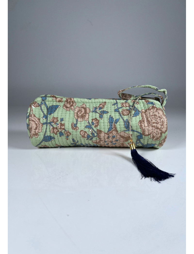 Estuche Redondo Estampado PANJAB Verde