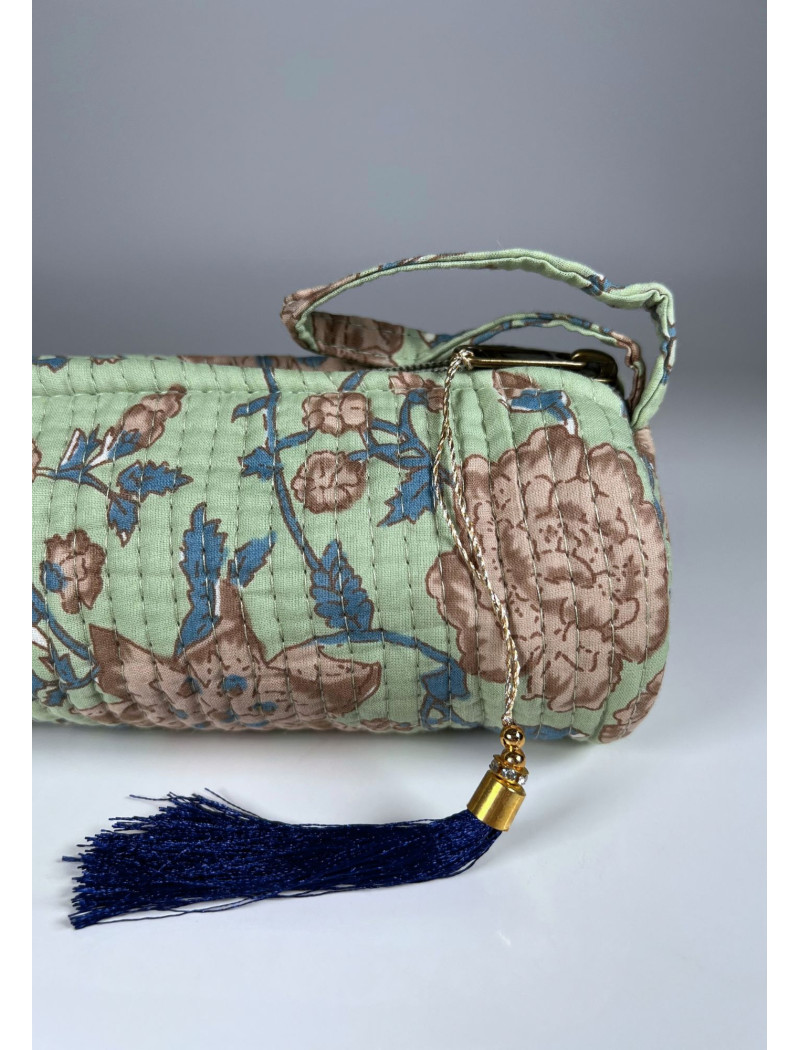 Estuche Redondo Estampado PANJAB Verde