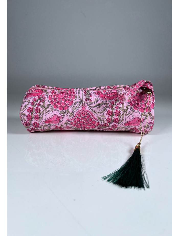 Estuche Redondo Estampado UTTAR Rosa