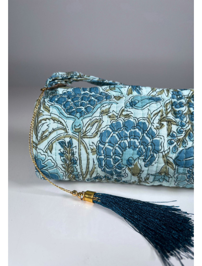 Estuche Redondo Estampado UTTAR Celeste