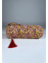 Estuche Redondo Estampado TANJORE Mostaza