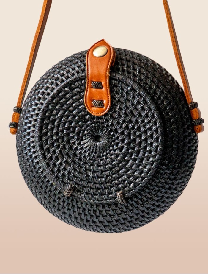Bolso Ratán LOMBOK Negro