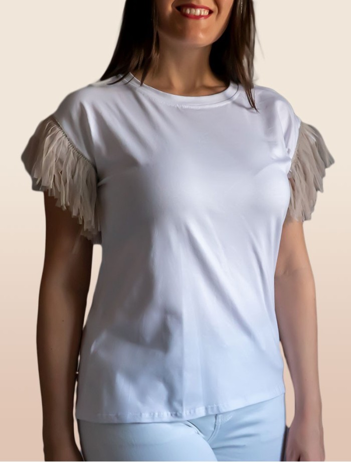 Camiseta Tul CHARLOTTE Gris Claro