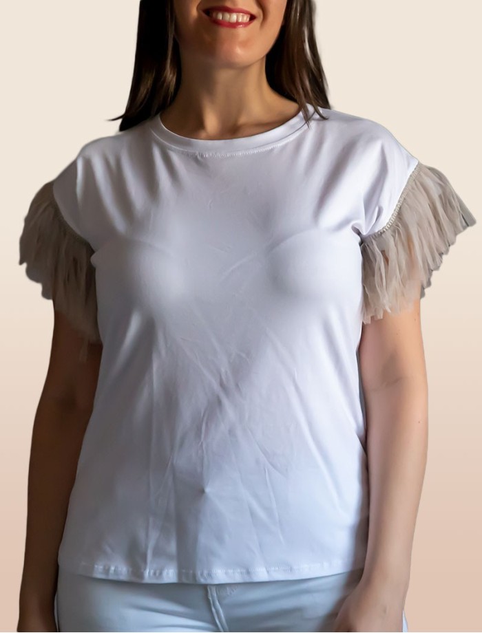 Camiseta Tul CHARLOTTE Gris Claro