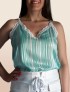 Top Rayas PANAREA Verde Agua