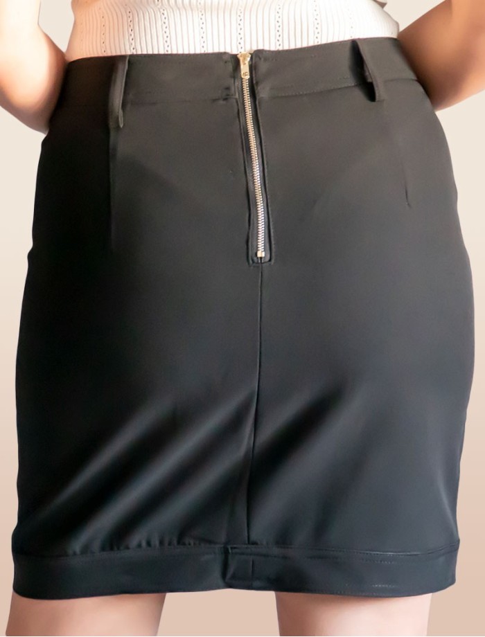 Falda Botones ISCHIAM Negro