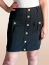 Falda Botones ISCHIAM Negro