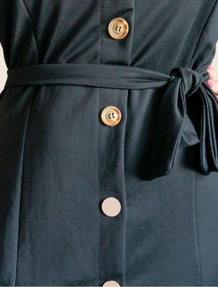 Vestido Abotonado MICHELLE Negro